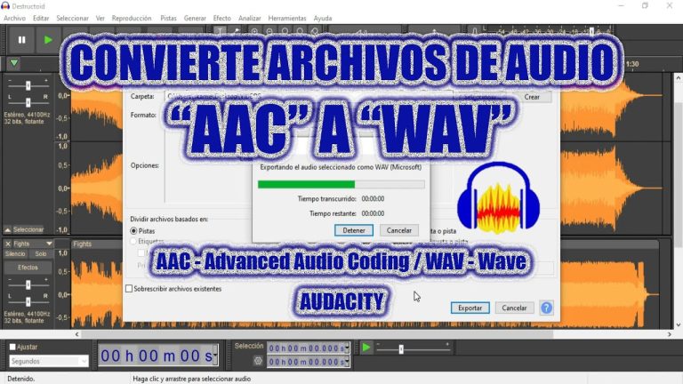 Convertir Audio Avanzado AAC a WAV de Forma Eficiente