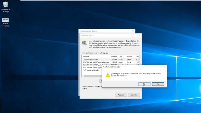 Gu&iacute;a para Eliminar tu Cuenta en Windows 10