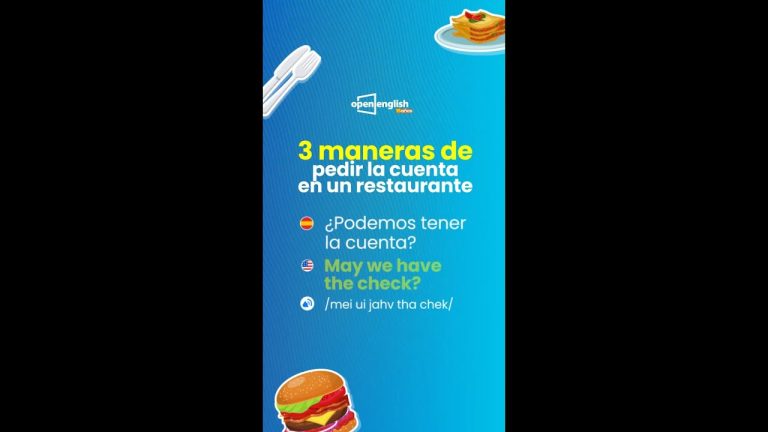 Cómo pedir la cuenta en inglés americano