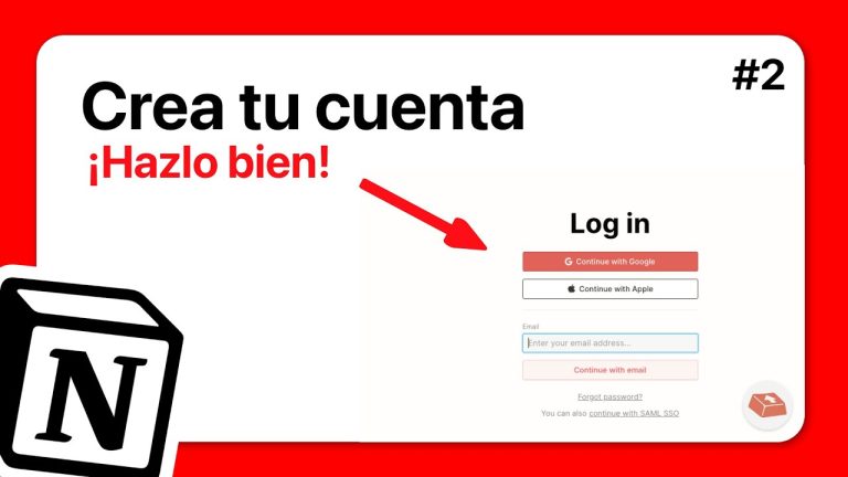 Instrucciones para crear una cuenta en Notion de forma sencilla