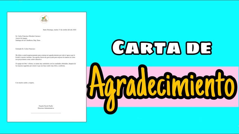 Carta de agradecimiento a mi profesora
