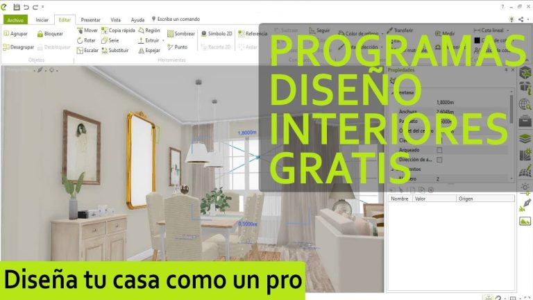 Herramientas para dise&ntilde;o de interiores: programa para colocar mue